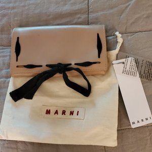 Marni Blush Leather Wallet for Bag